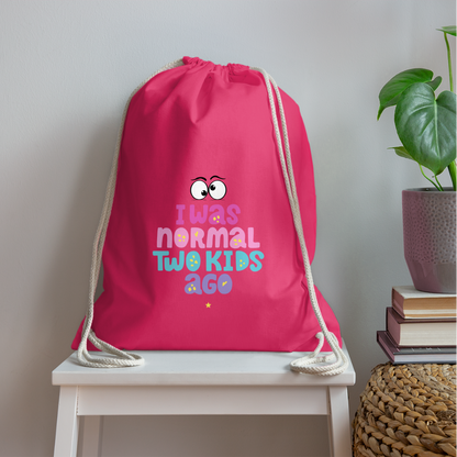 Turnbeutel Damenrucksack - I was normal two kids ago - Fuchsia