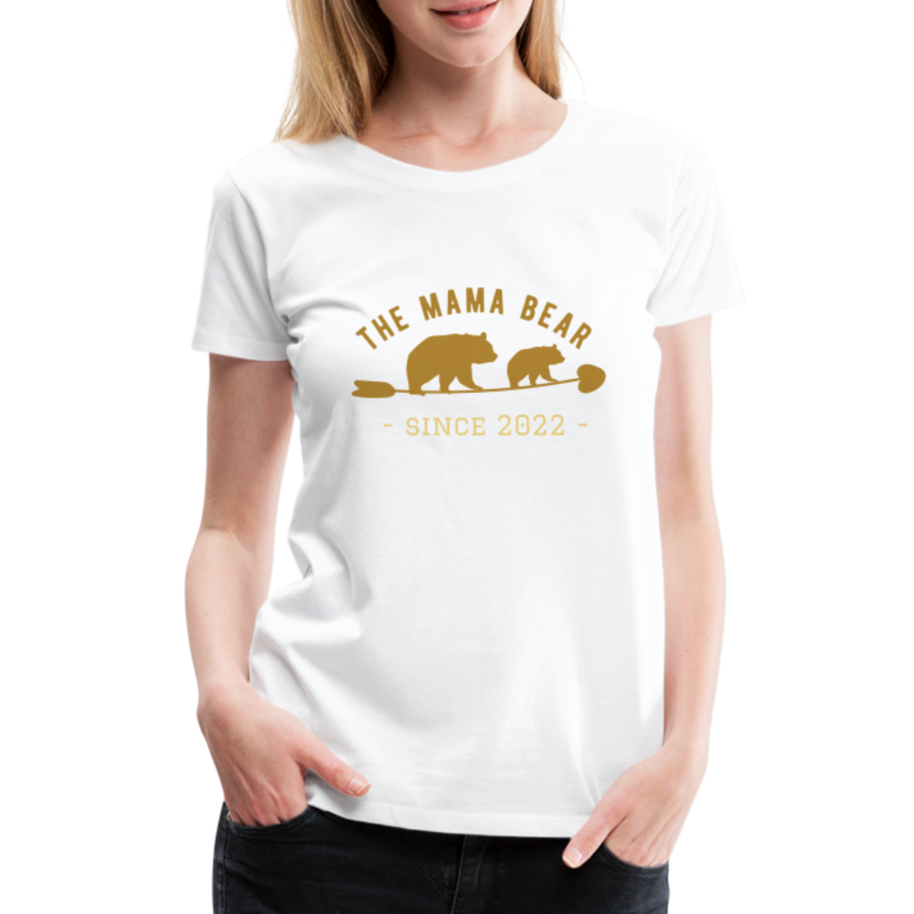 Mama Bear T-Shirt - Jahreszahl personalisierbar - weiß