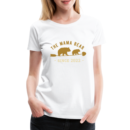 Mama Bear T-Shirt - Jahreszahl personalisierbar - weiß