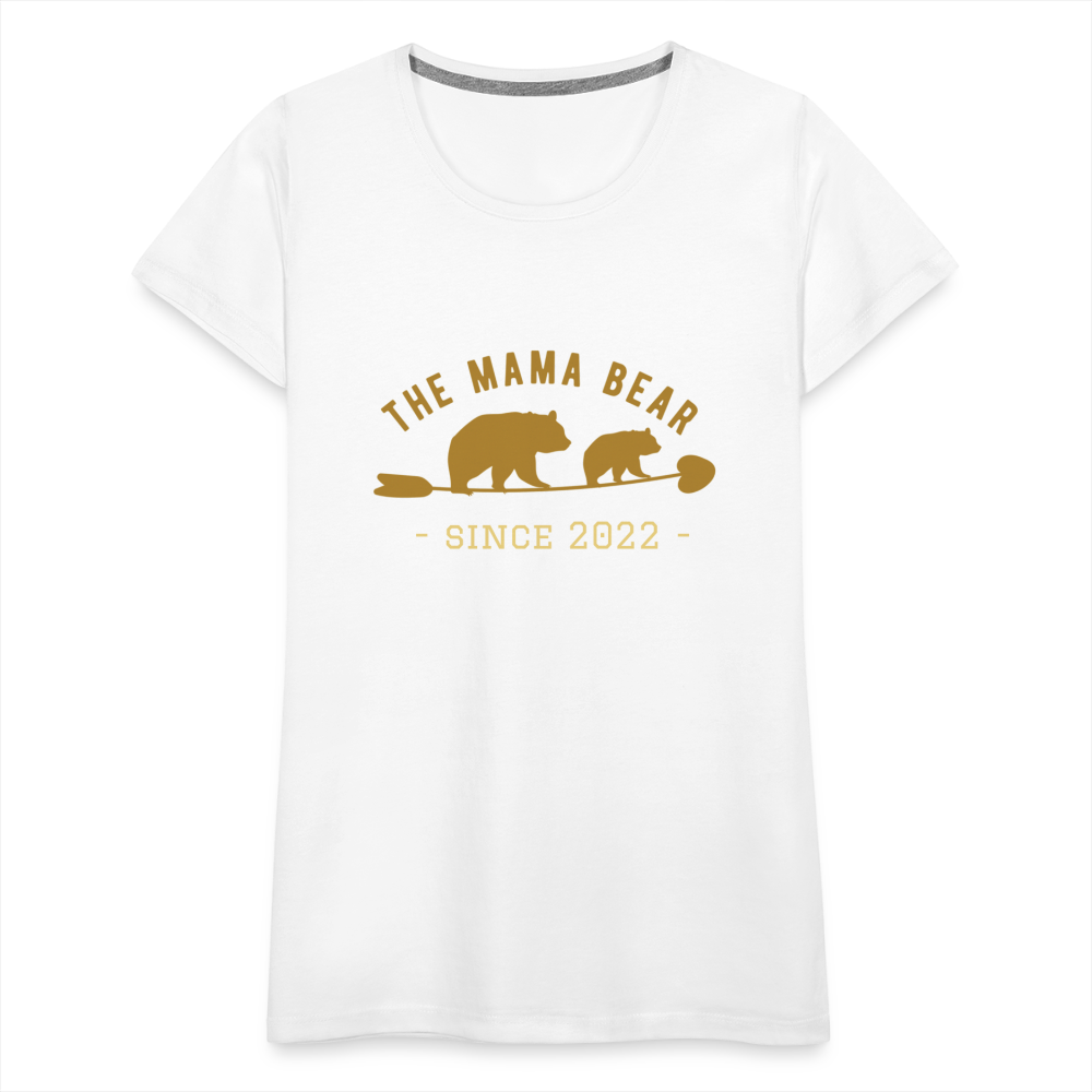 Mama Bear T-Shirt - Jahreszahl personalisierbar - weiß