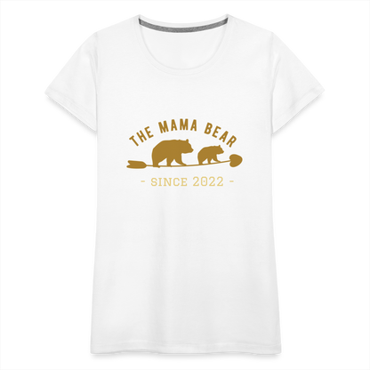 Mama Bear T-Shirt - Jahreszahl personalisierbar - weiß