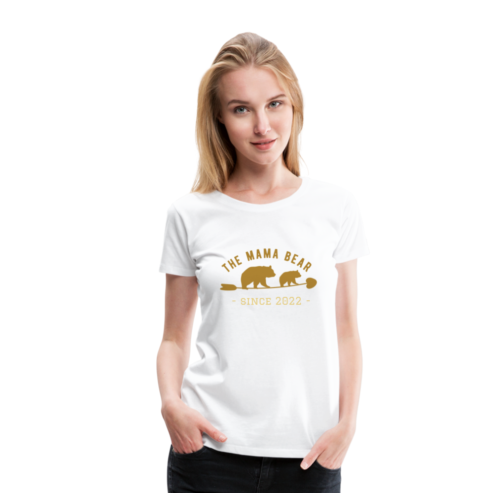 Mama Bear T-Shirt - Jahreszahl personalisierbar - weiß