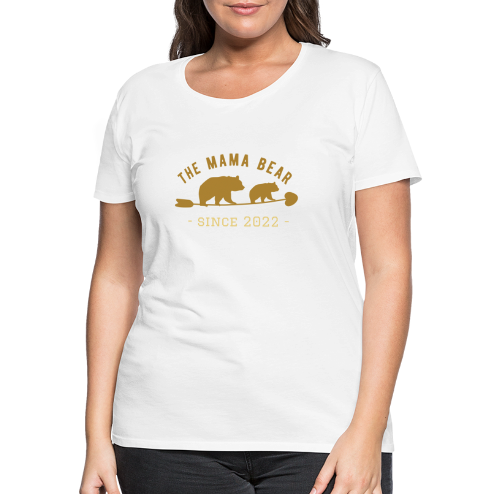 Mama Bear T-Shirt - Jahreszahl personalisierbar - weiß