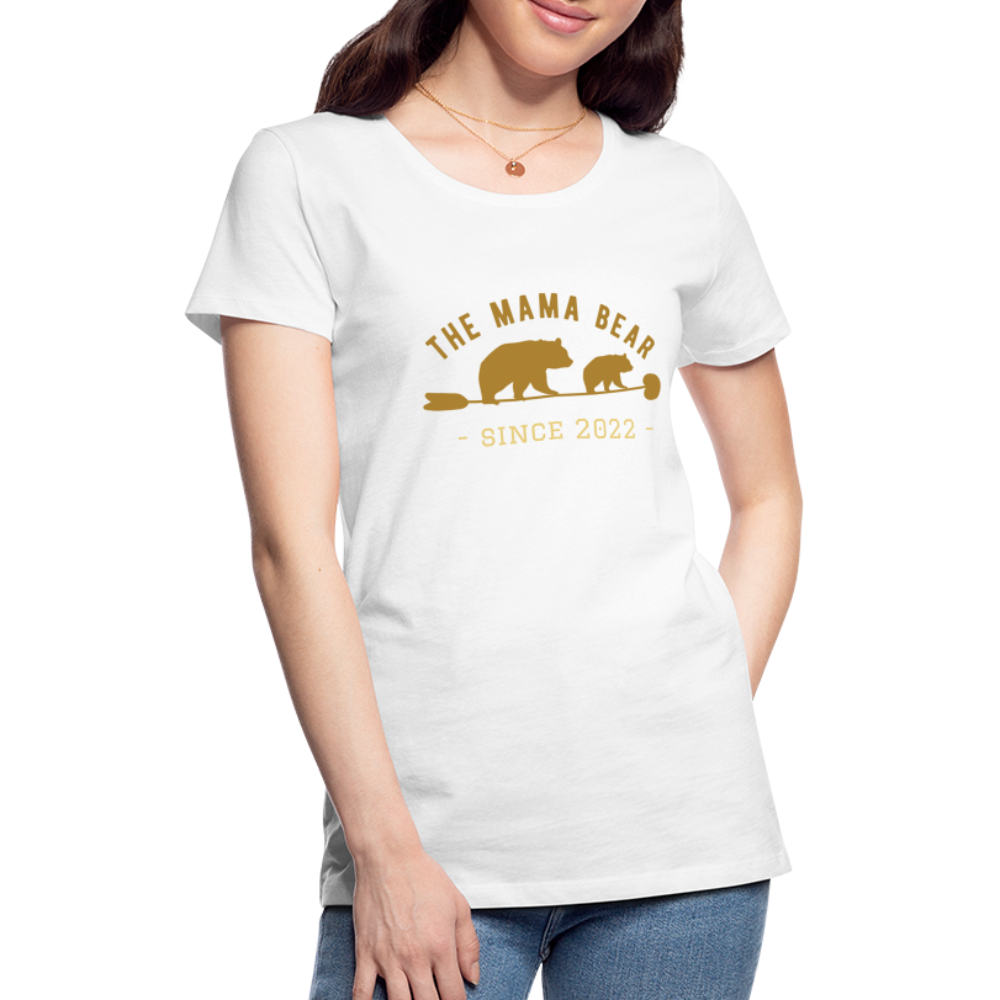 Mama Bear T-Shirt - Jahreszahl personalisierbar - weiß