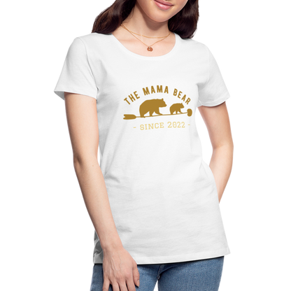 Mama Bear T-Shirt - Jahreszahl personalisierbar - weiß