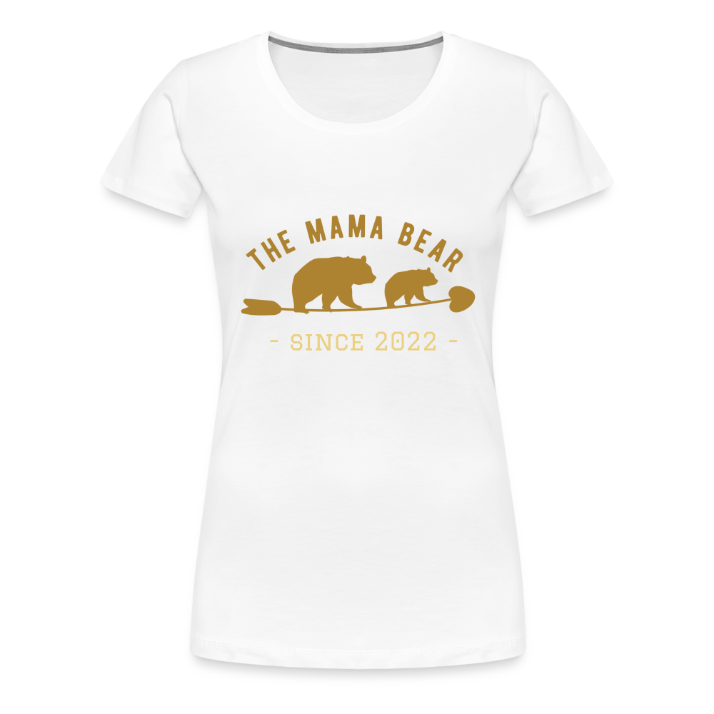 Mama Bear T-Shirt - Jahreszahl personalisierbar - weiß