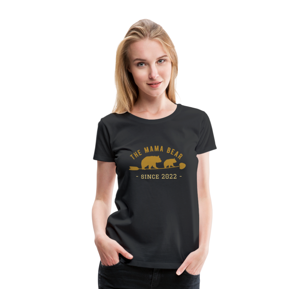 Mama Bear T-Shirt - Jahreszahl personalisierbar - Schwarz