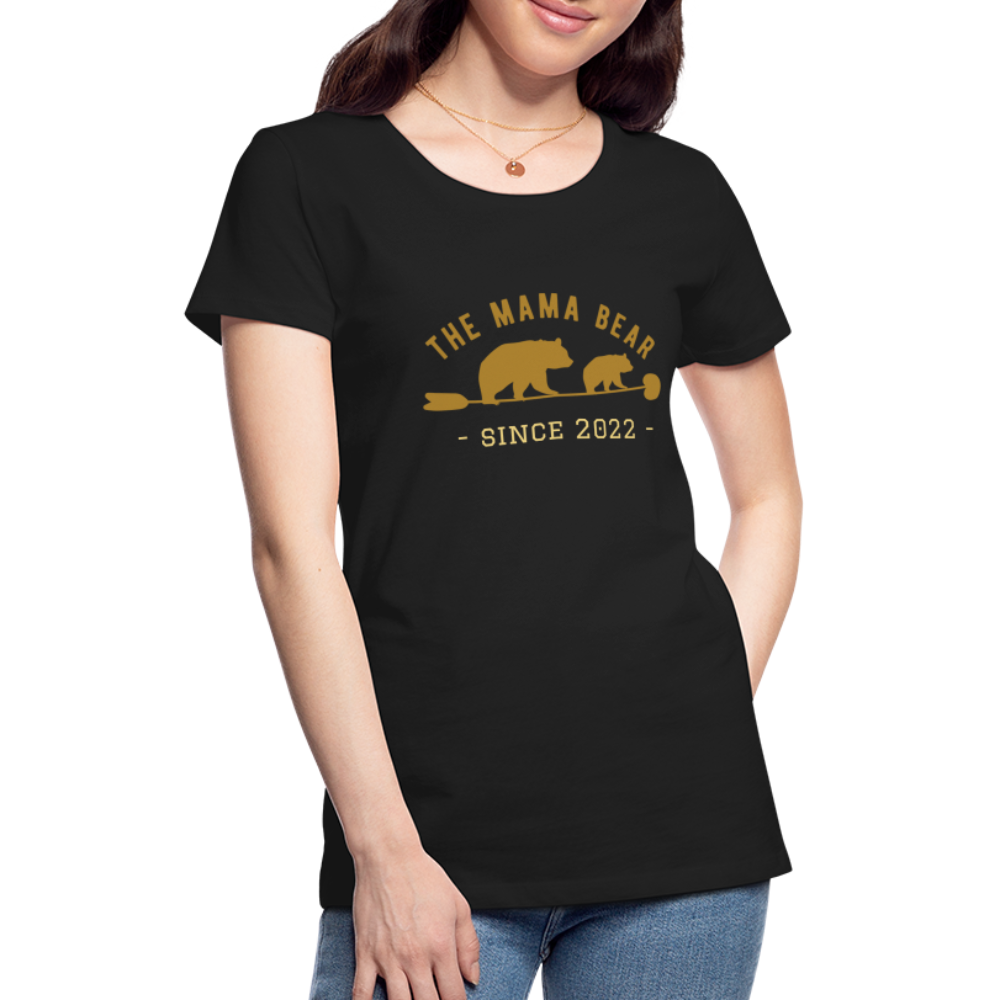 Mama Bear T-Shirt - Jahreszahl personalisierbar - Schwarz