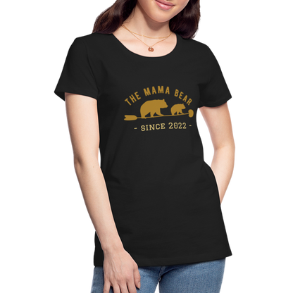 Mama Bear T-Shirt - Jahreszahl personalisierbar - Schwarz