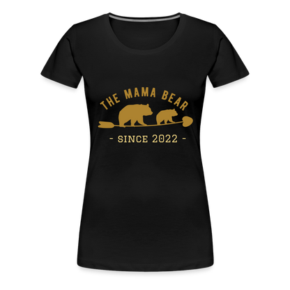 Mama Bear T-Shirt - Jahreszahl personalisierbar - Schwarz