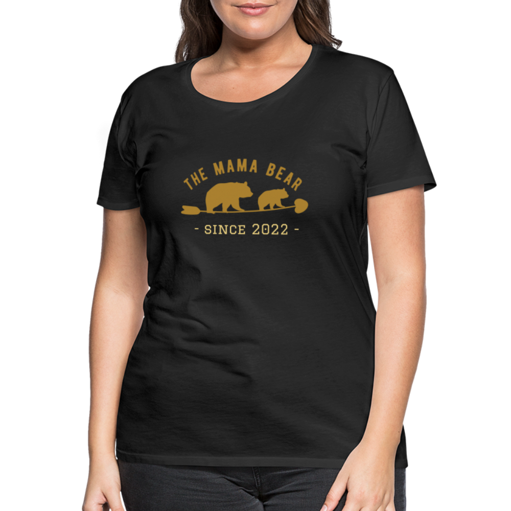 Mama Bear T-Shirt - Jahreszahl personalisierbar - Schwarz