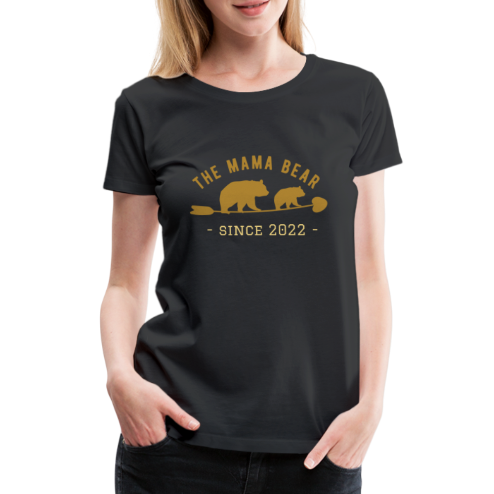 Mama Bear T-Shirt - Jahreszahl personalisierbar - Schwarz