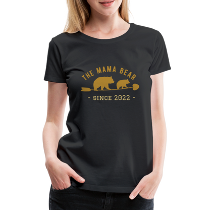 Mama Bear T-Shirt - Jahreszahl personalisierbar - Schwarz