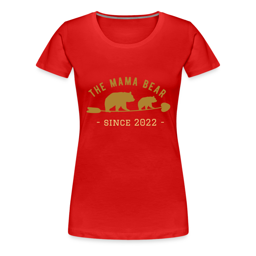 Mama Bear T-Shirt - Jahreszahl personalisierbar - Rot