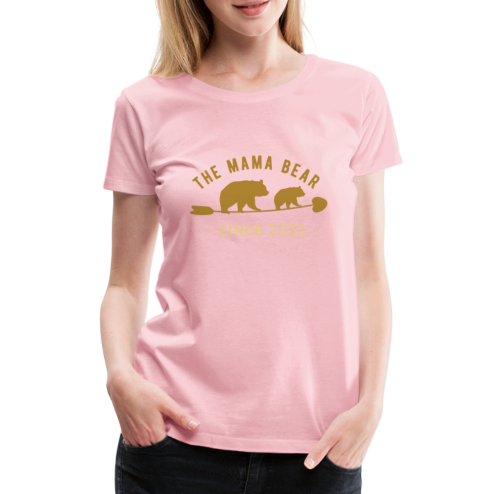 Mama Bear T-Shirt - Jahreszahl personalisierbar - Hellrosa