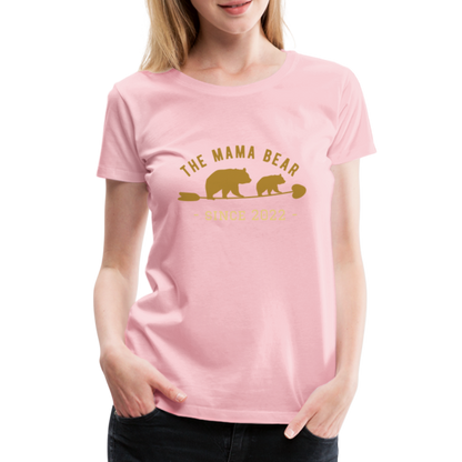 Mama Bear T-Shirt - Jahreszahl personalisierbar - Hellrosa