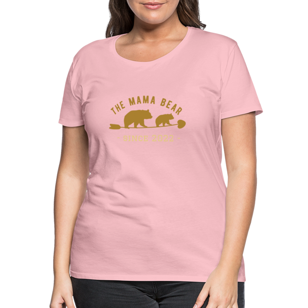 Mama Bear T-Shirt - Jahreszahl personalisierbar - Hellrosa