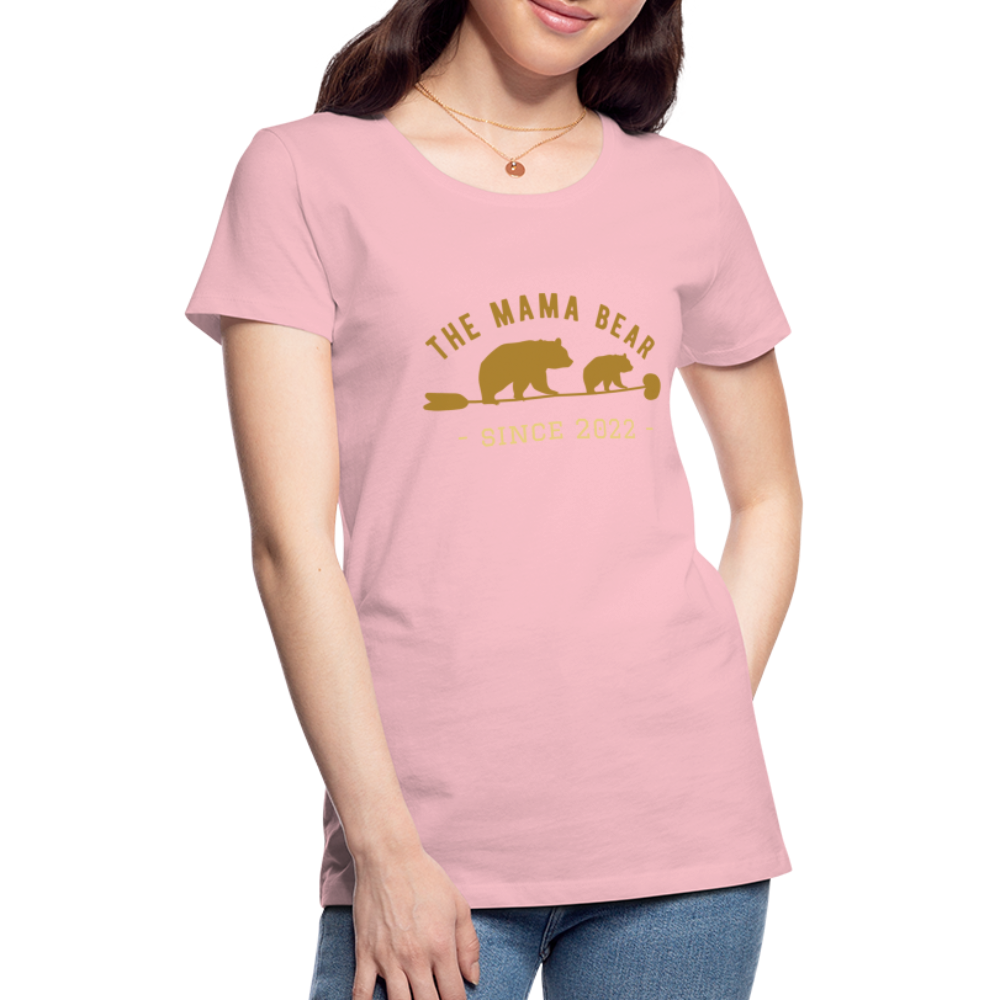 Mama Bear T-Shirt - Jahreszahl personalisierbar - Hellrosa