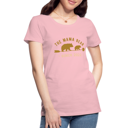 Mama Bear T-Shirt - Jahreszahl personalisierbar - Hellrosa