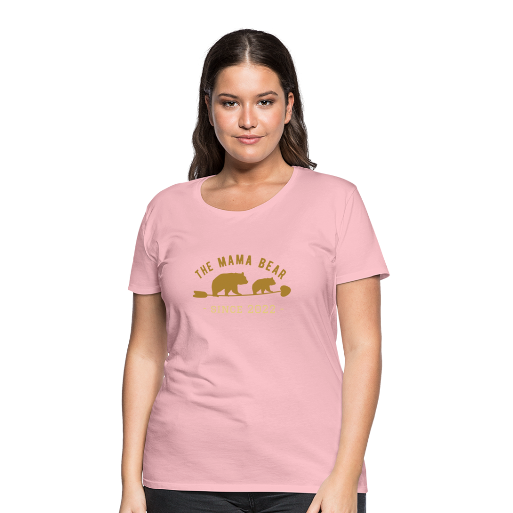 Mama Bear T-Shirt - Jahreszahl personalisierbar - Hellrosa