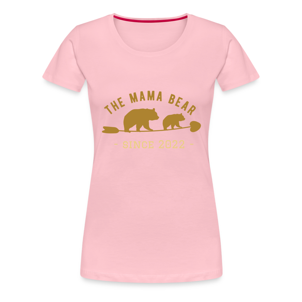 Mama Bear T-Shirt - Jahreszahl personalisierbar - Hellrosa