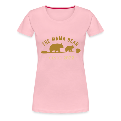 Mama Bear T-Shirt - Jahreszahl personalisierbar - Hellrosa