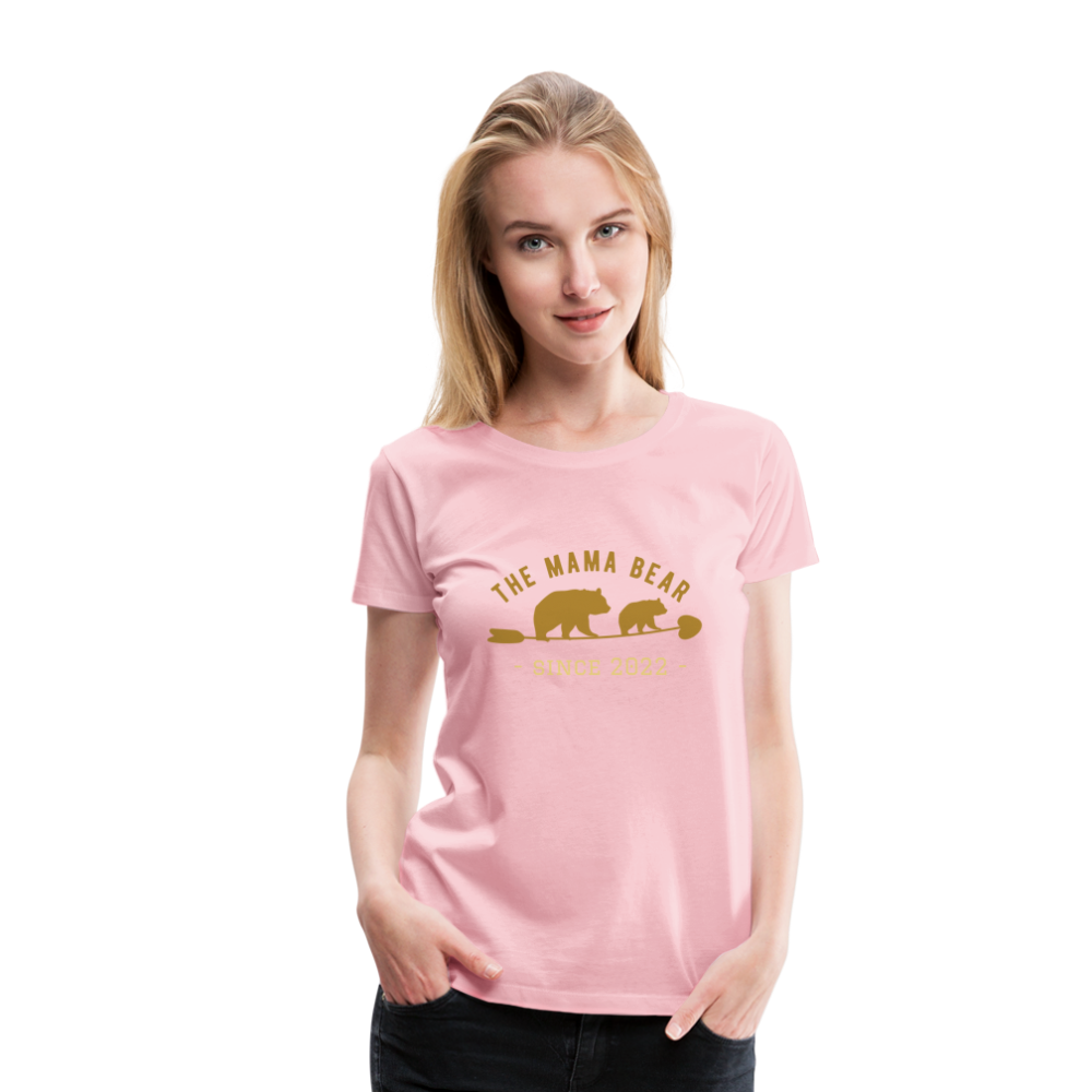 Mama Bear T-Shirt - Jahreszahl personalisierbar - Hellrosa