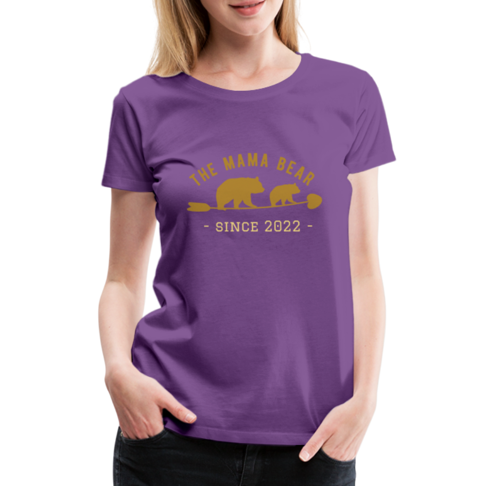 Mama Bear T-Shirt - Jahreszahl personalisierbar - Lila