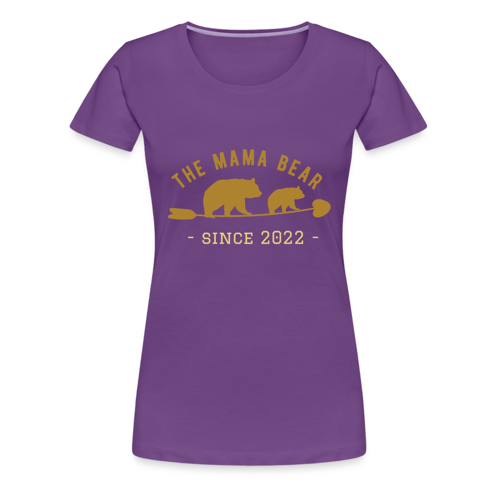 Mama Bear T-Shirt - Jahreszahl personalisierbar - Lila