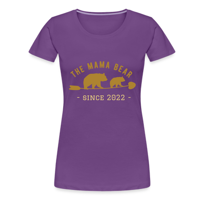 Mama Bear T-Shirt - Jahreszahl personalisierbar - Lila