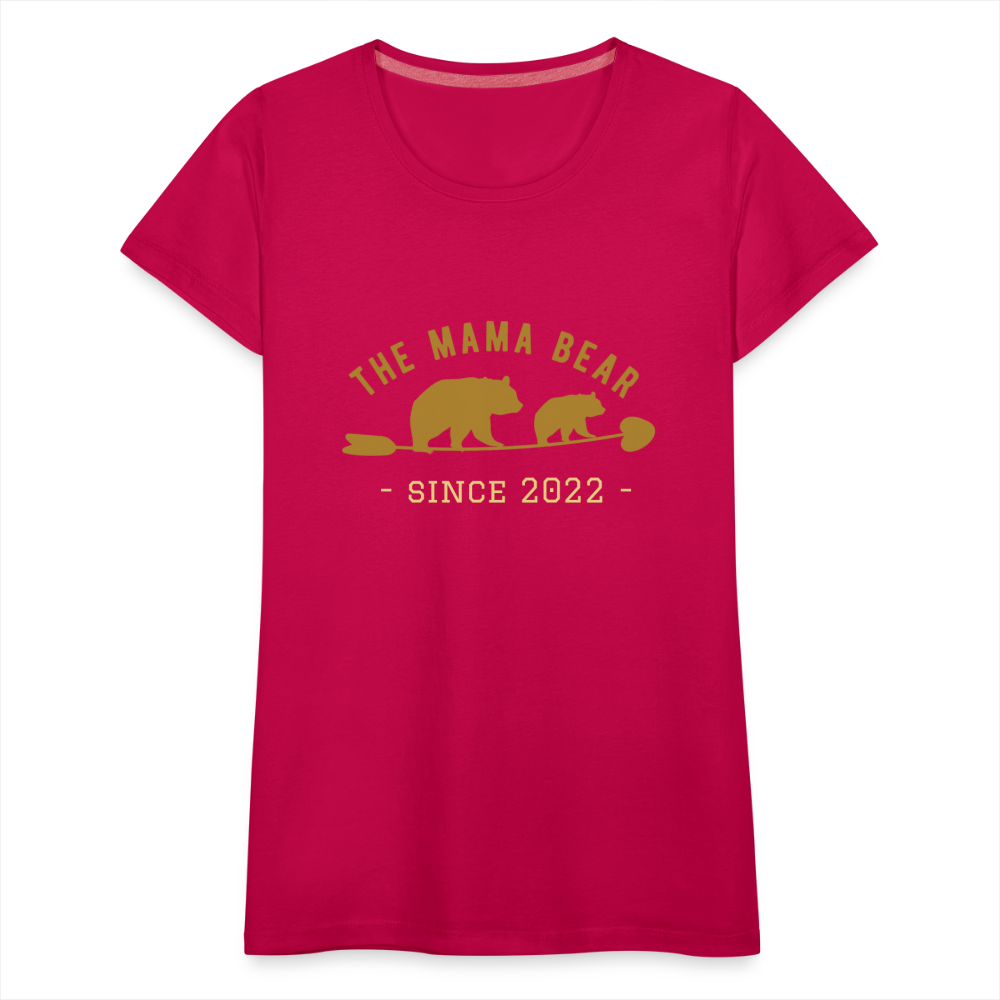 Mama Bear T-Shirt - Jahreszahl personalisierbar - dunkles Pink