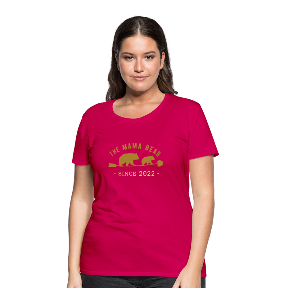 Mama Bear T-Shirt - Jahreszahl personalisierbar - dunkles Pink