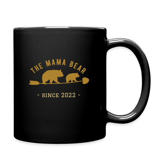 Tasse einfarbig - Mama Bear personalisierbar - Schwarz